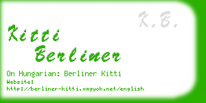 kitti berliner business card